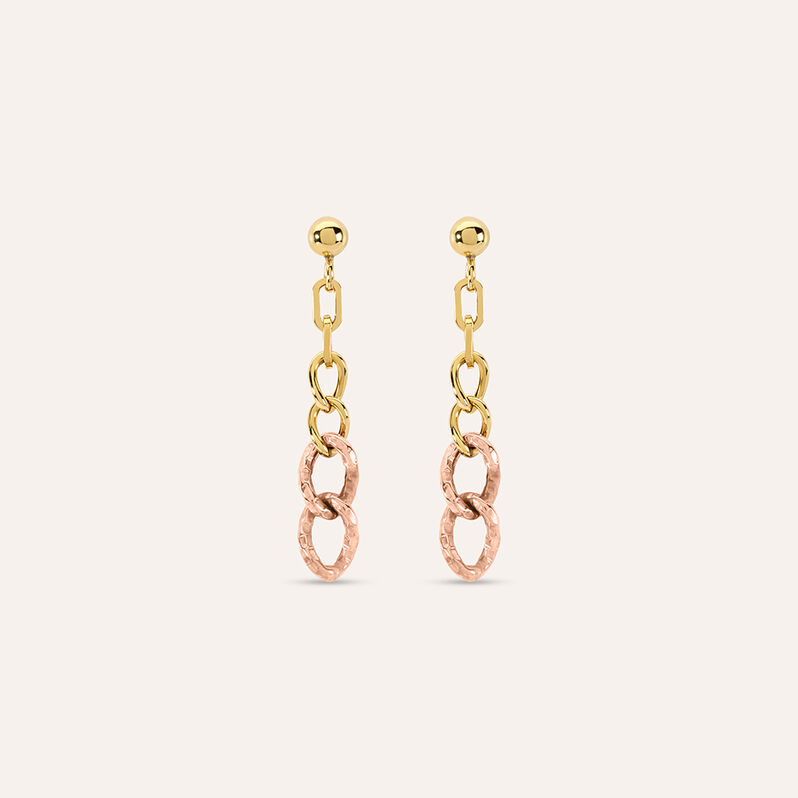 Orecchini Pendenti Beverly Oro Bicolore - Orecchini Pendenti Donna | Stroili