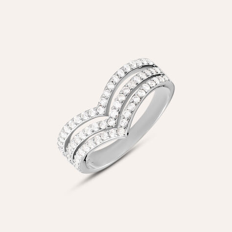 Anello Fascia Silver Shine Argento Rodiato Cubic Zirconia - Anelli con Pietre Donna | Stroili