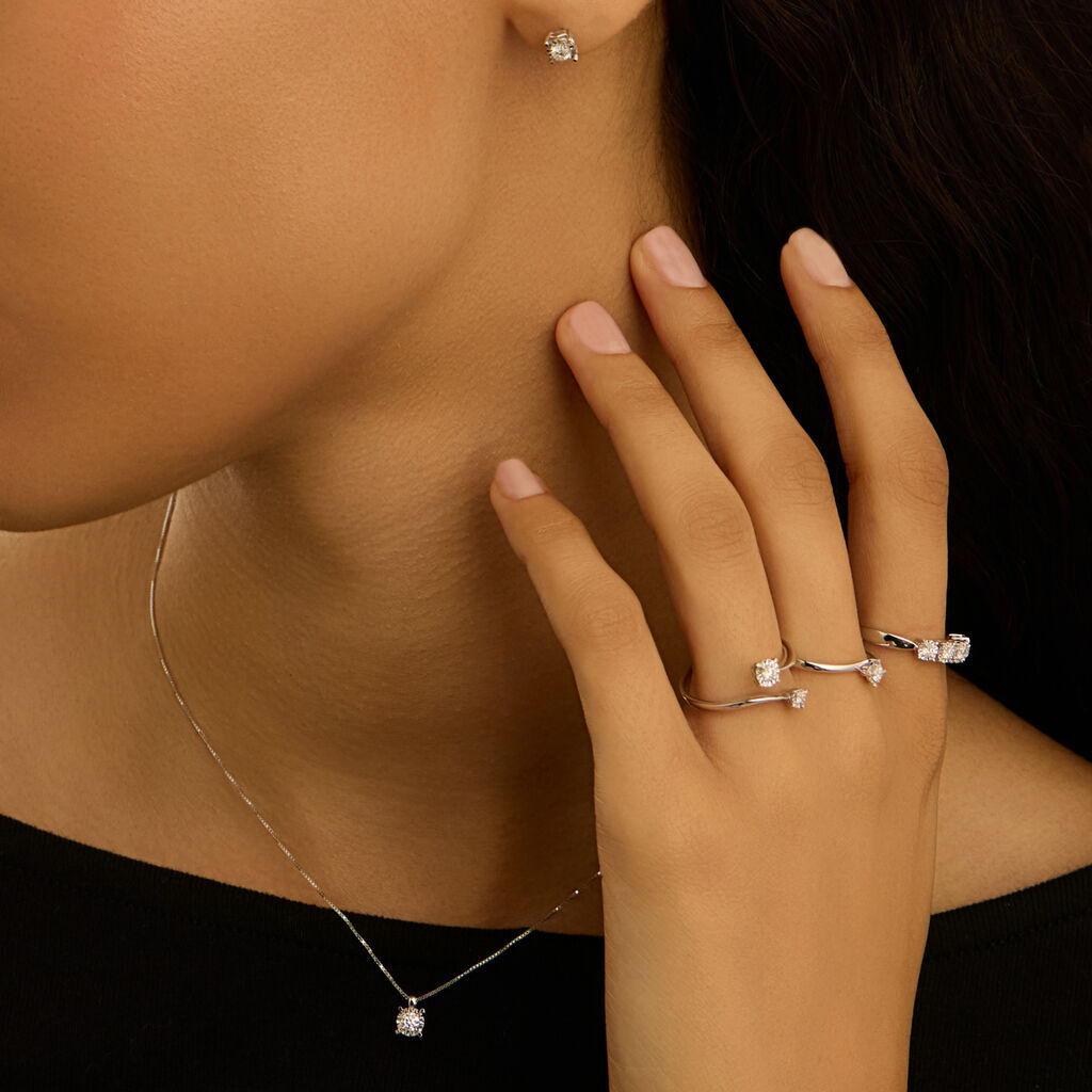 Anello Riviere Diamotion Oro Bianco Diamante