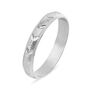 Fede Classica Diamantata 3 mm Oro Bianco