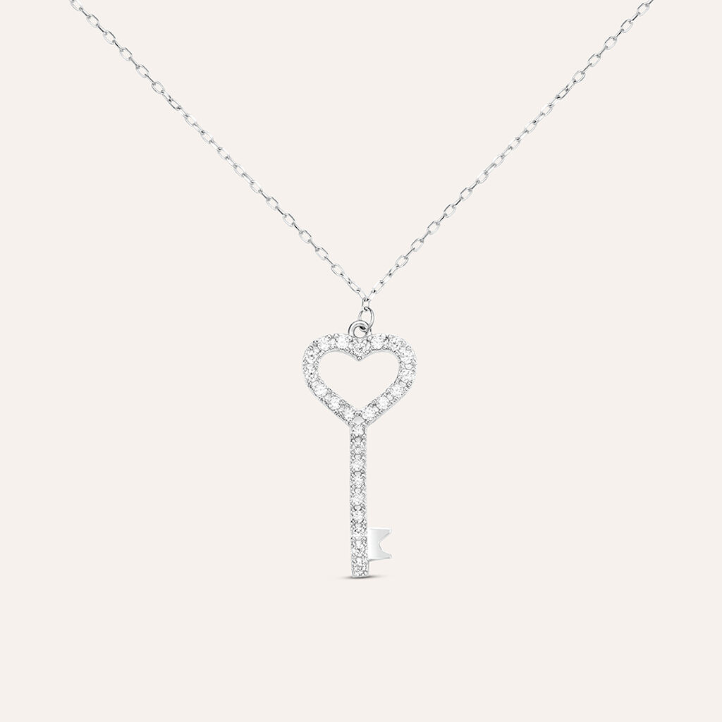 Collana Claire Oro Bianco Cubic Zirconia