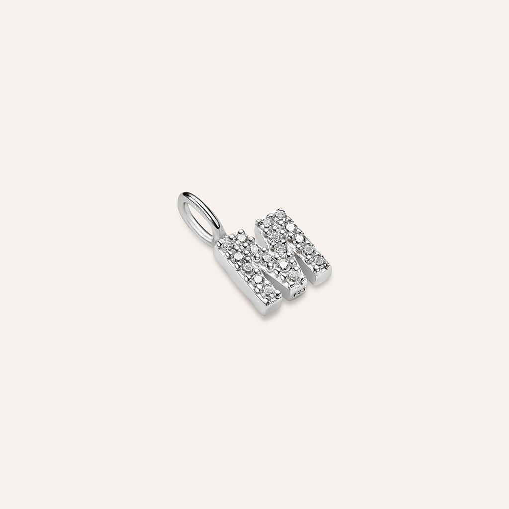 Pendente Love Beats Argento Rodiato Cubic Zirconia