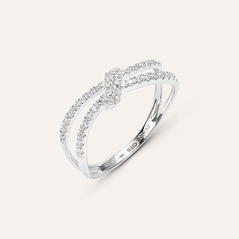 Anello Fantasia Sophia Oro Bianco Diamante - Anelli con Pietre Donna | Stroili