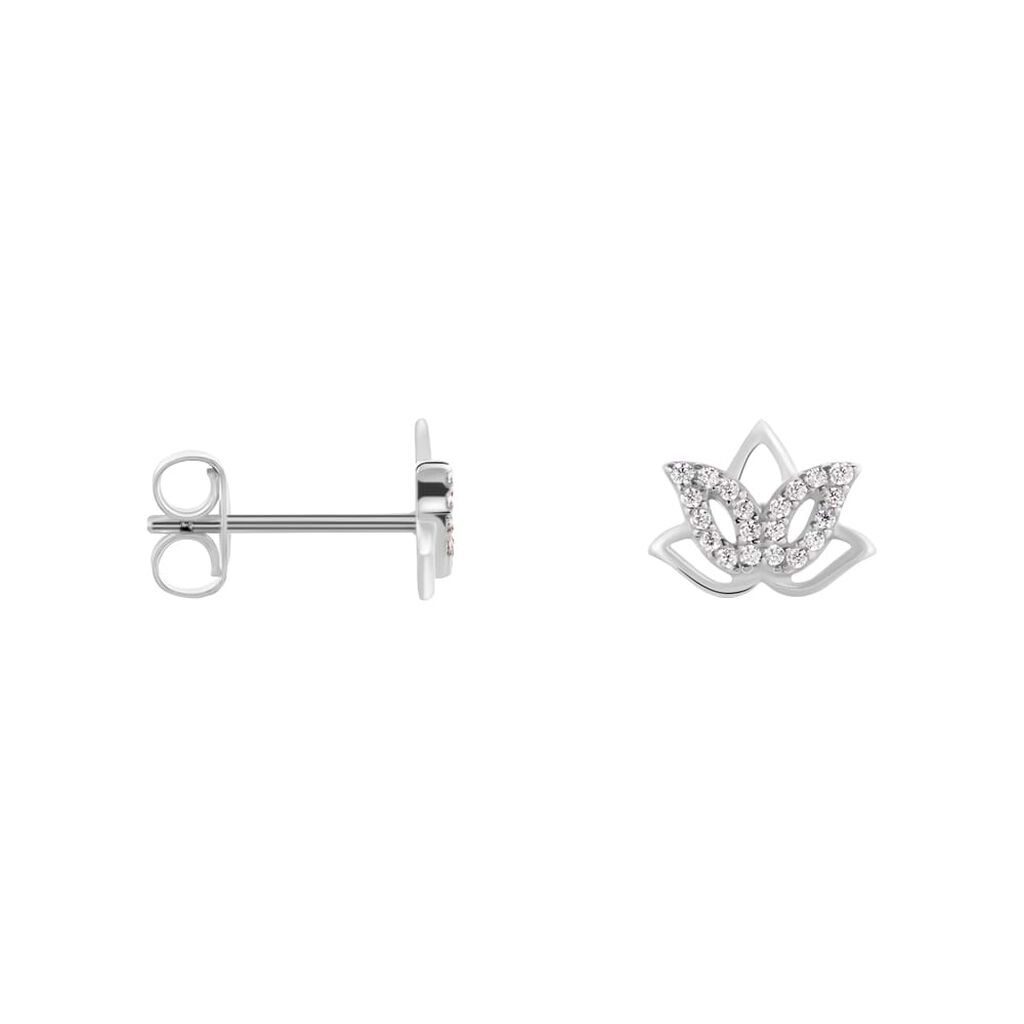 Orecchini Lobo Silver Moments Argento Rodiato Cubic Zirconia - Orecchini a Lobo Donna | Stroili