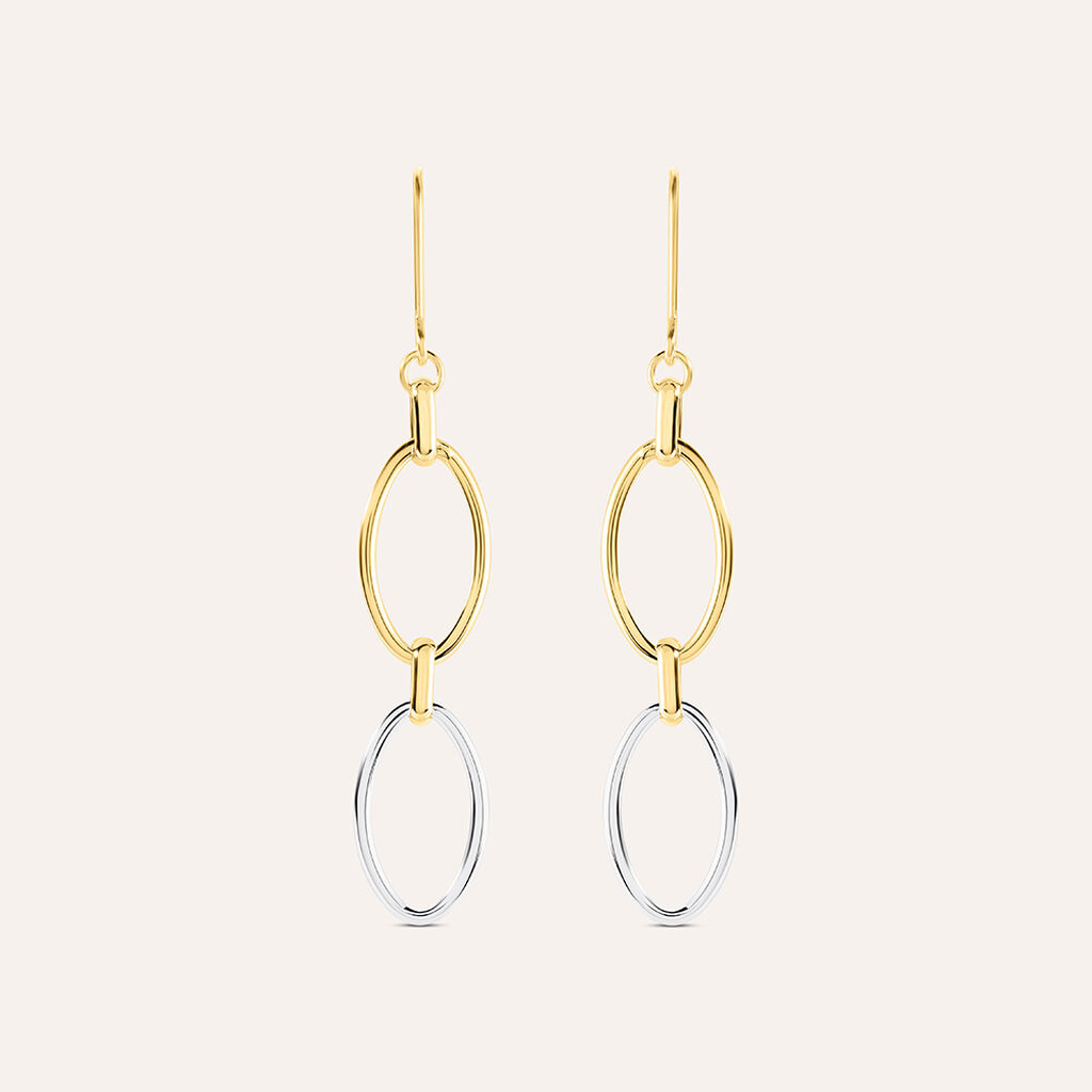 Orecchini Pendenti Beverly Oro Bicolore