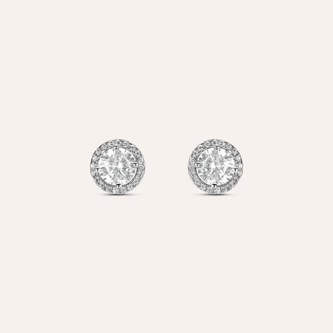 Orecchini Lobo Punto Luce Silver Elegance Argento Rodiato Cubic Zirconia - Orecchini a Lobo Donna | Stroili