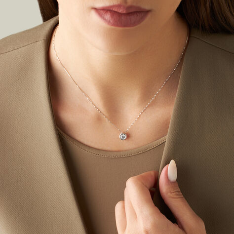 Collana Punto Luce Claire Oro Bianco Cubic Zirconia - Collane Punto Luce Donna | Stroili