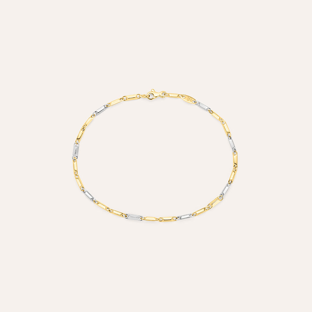 Bracciale Catena Oro Uomo Oro Bicolore