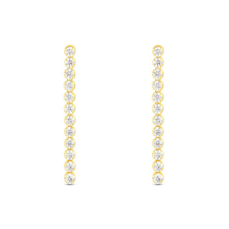 Orecchini Pendenti Tennis Claire Oro Giallo Cubic Zirconia - Orecchini Pendenti Donna | Stroili