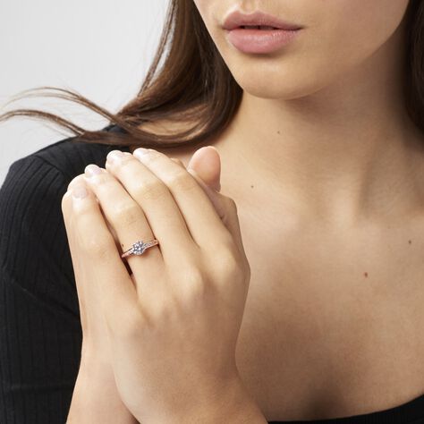Anello Solitario Claire Oro Rosa Cubic Zirconia - Anelli con Pietre Donna | Stroili