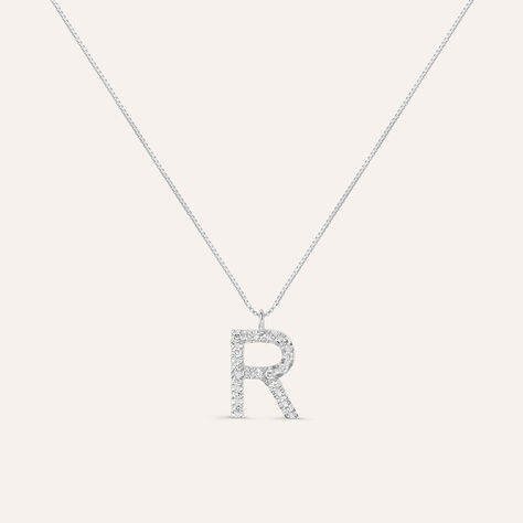 Collana Diamond Letters Oro Bianco Diamante - Collane Donna | Stroili