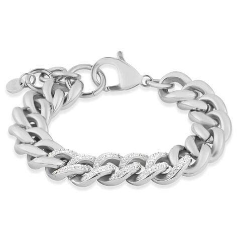 Bracciale Catena Aura Acciaio Cristallo - Bracciali Donna | Stroili