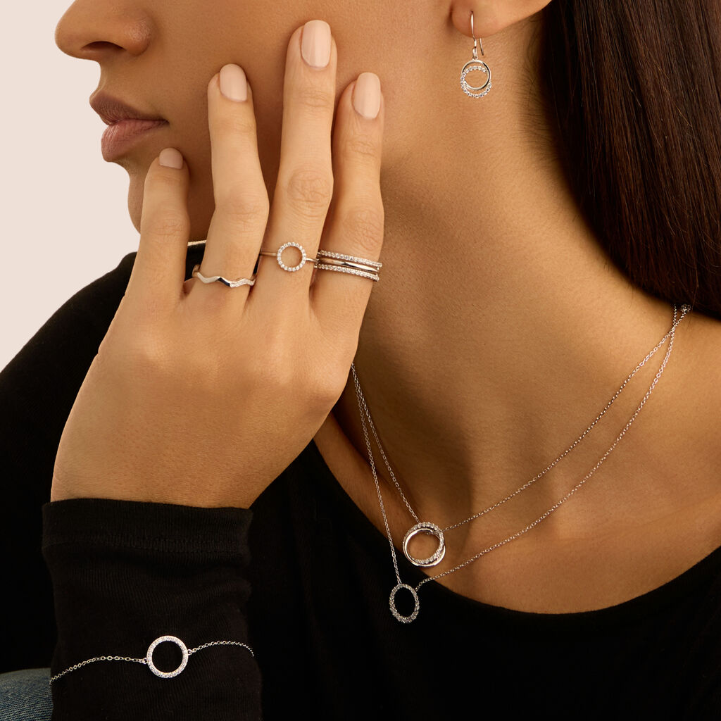 Orecchini Pendenti Silver Shine Argento Rodiato Cubic Zirconia - Orecchini Pendenti Donna | Stroili