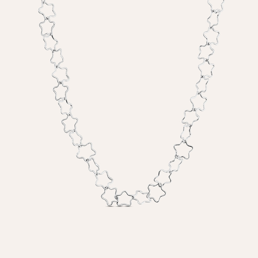 Girocollo Silver Collection Argento Stelle e Cubic zirconia