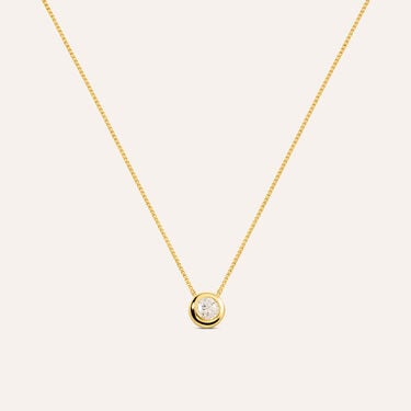Collana Punto Luce Silver Glow Argento Dorato Cubic Zirconia