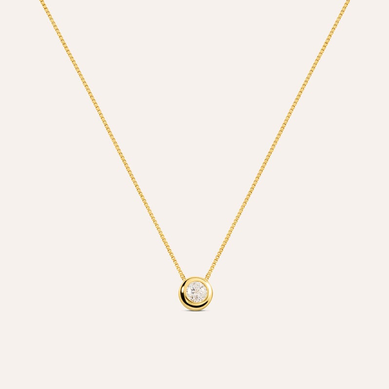 Collana Punto Luce Silver Glow Argento Dorato Cubic Zirconia - Collane Punto Luce Donna | Stroili