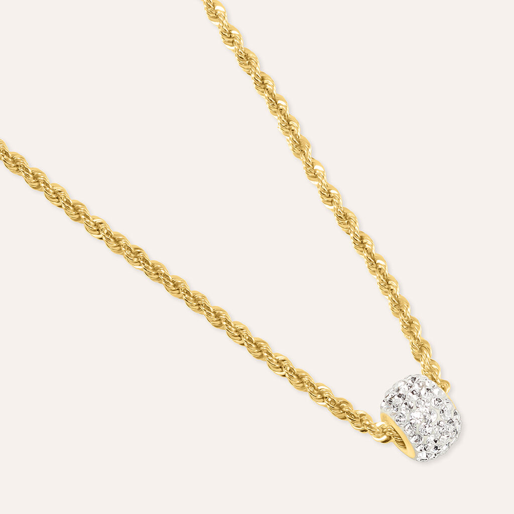 Collana Christelle Oro Giallo Cristallo