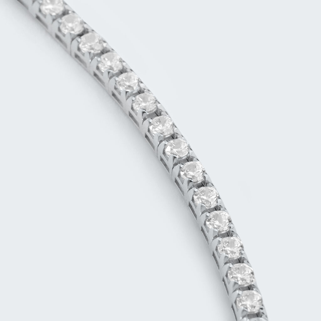 Bracciale Tennis Claire Oro Bianco Cubic Zirconia - Bracciali Tennis Donna | Stroili