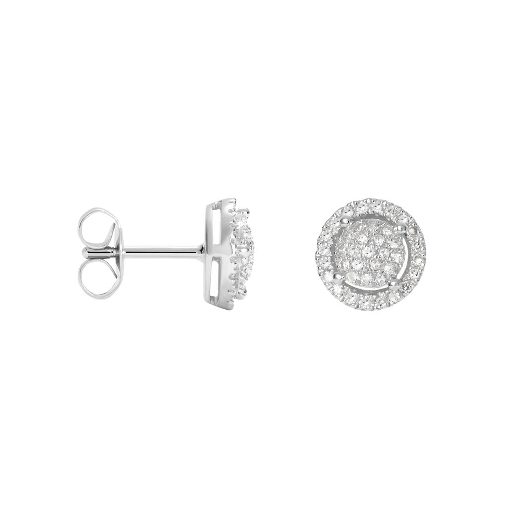 Orecchini Lobo Sophia Oro Bianco Diamante - Orecchini a Lobo Donna | Stroili