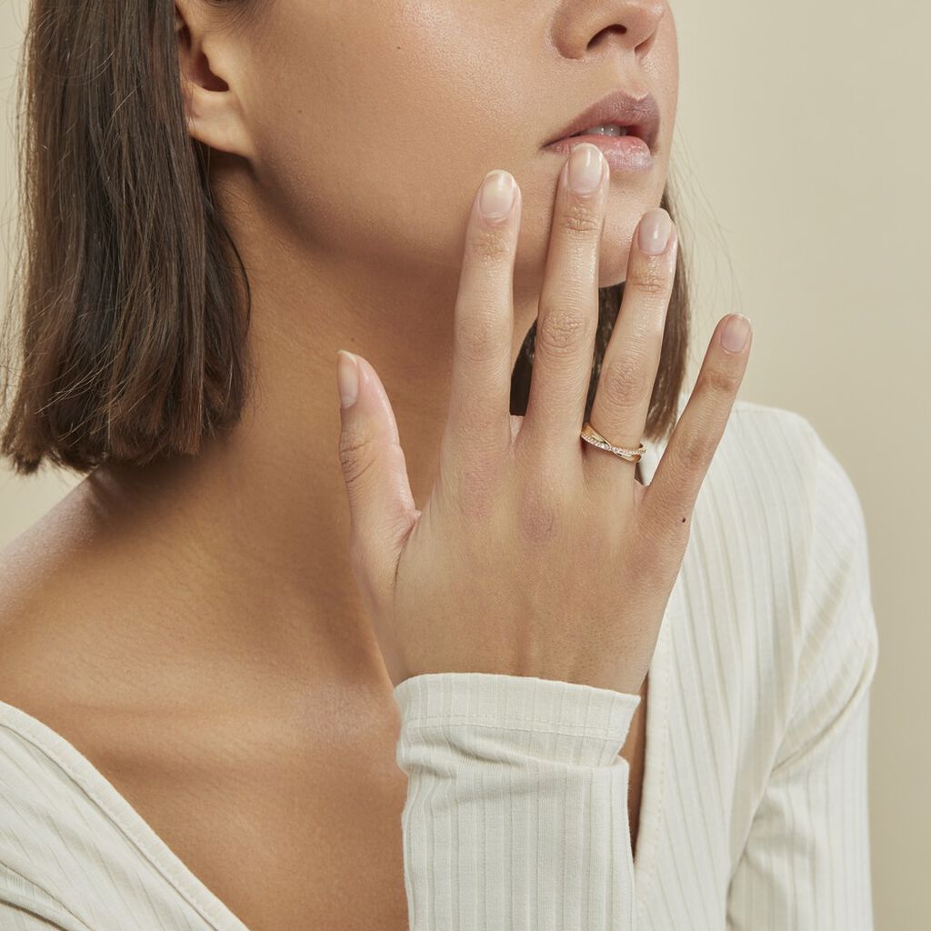 Anello Golden Dream Placcato Oro Giallo Cubic Zirconia