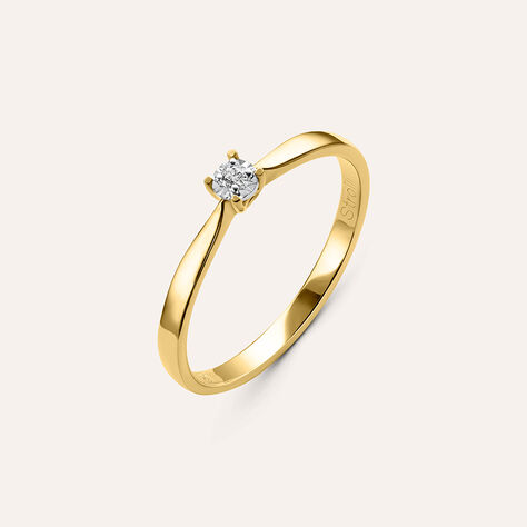 Anello Solitario Diamotion Oro Giallo Diamante - Anelli con Pietre Donna | Stroili