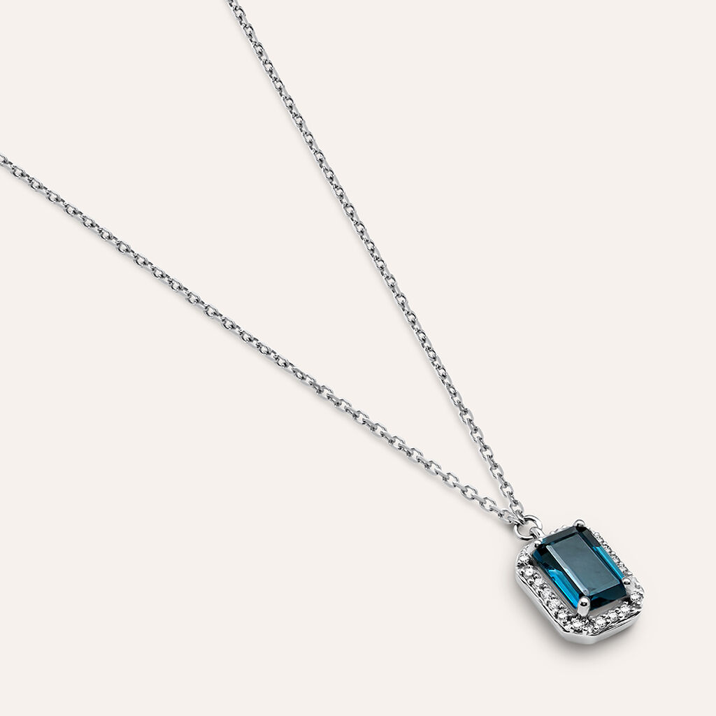 Collana Amélie Oro Bianco Topazio Cubic Zirconia - Collane Donna | Stroili