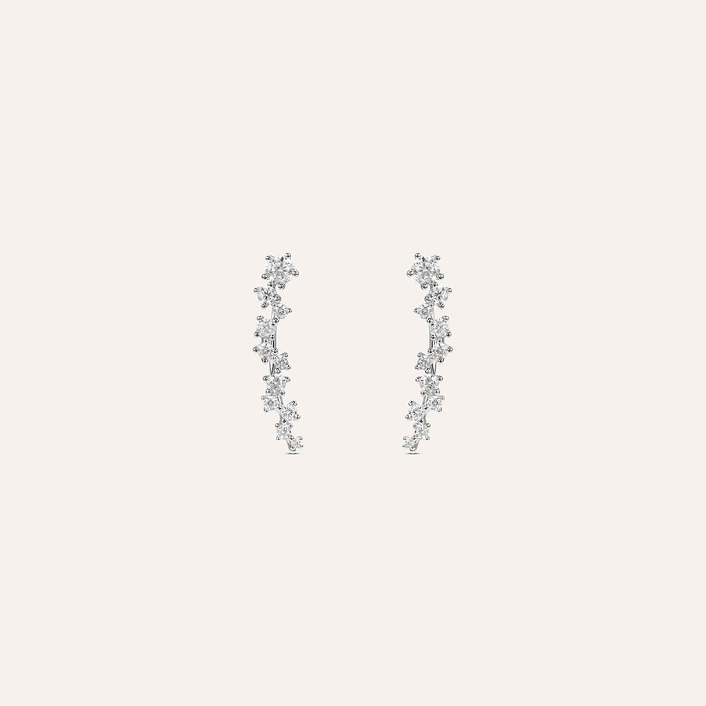Orecchini Lobo Silver Elegance Argento Rodiato Cubic Zirconia - Orecchini a Lobo Donna | Stroili