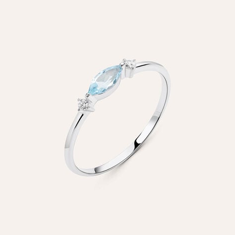 Anello Solitario Amélie Oro Bianco Topazio Cubic Zirconia - Anelli con Pietre Donna | Stroili