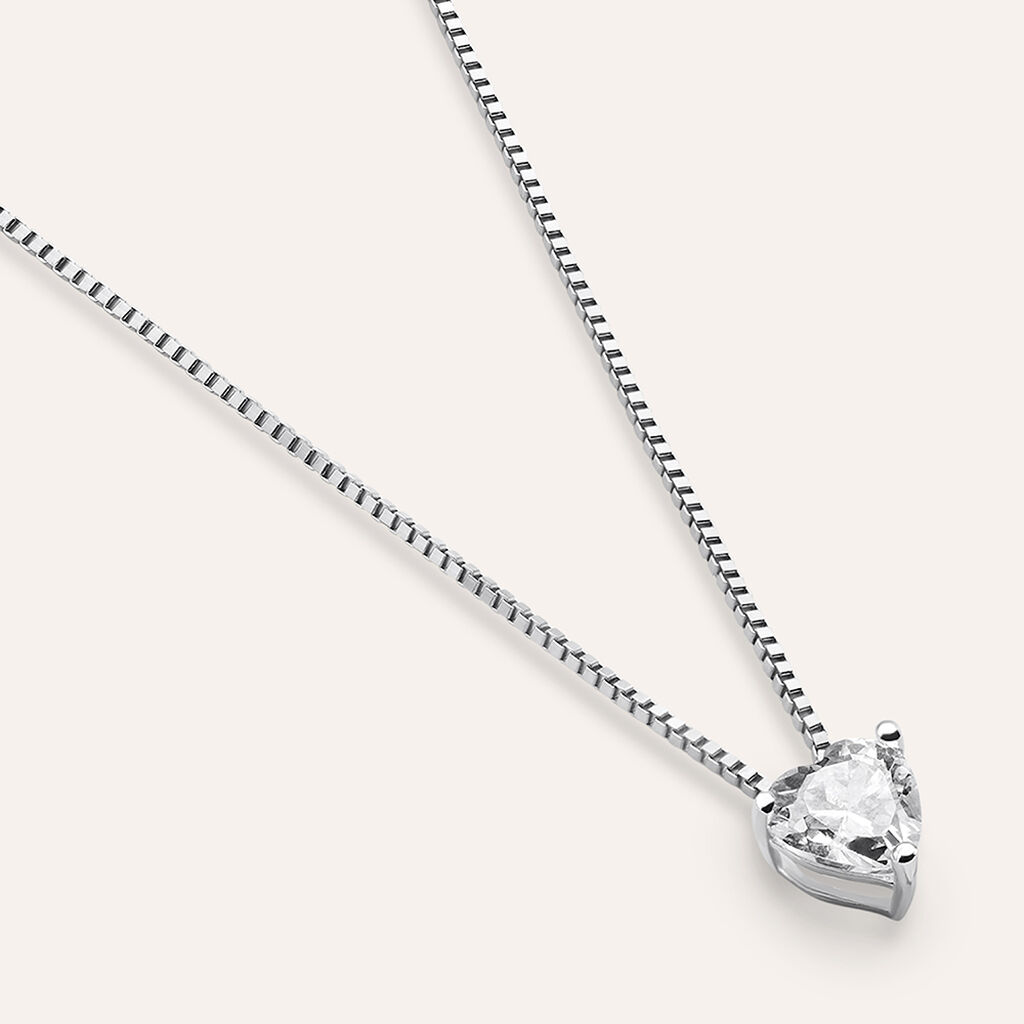 Collana Punto Luce Claire Oro Bianco Cubic Zirconia