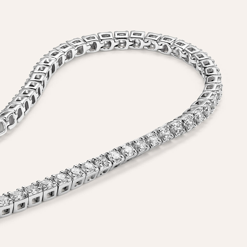 Bracciale Tennis Claire Oro Bianco Cubic Zirconia