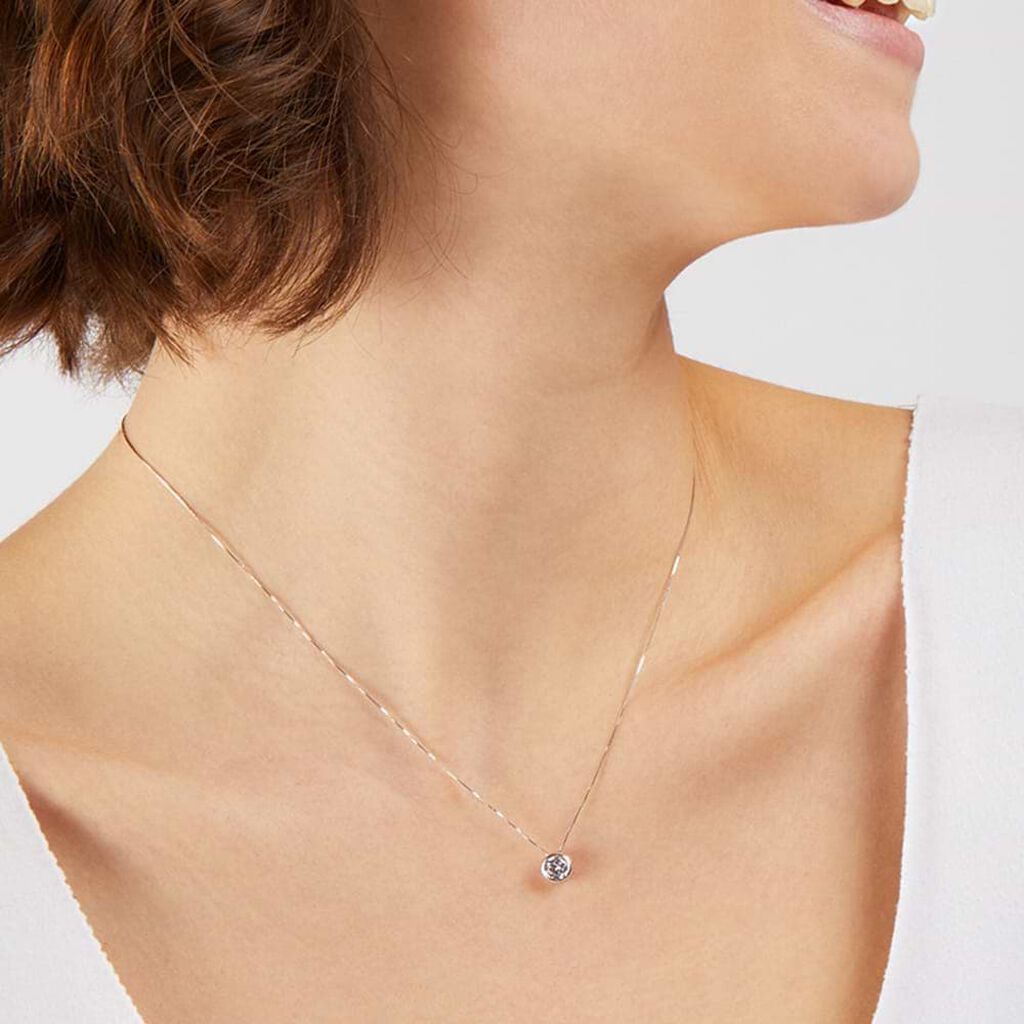Collana Punto Luce Claire Oro Bianco Cubic Zirconia - Collane Punto Luce Donna | Stroili