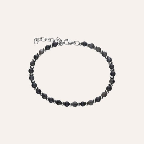 Bracciale Acciaio Labradorite 19+3cm - Bracciali Uomo | Stroili