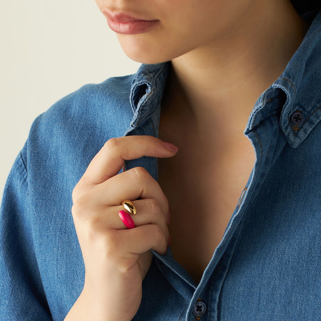 Anello Contrarie Lady Sweet Acciaio Dorato - Anelli Colorati Donna | Stroili