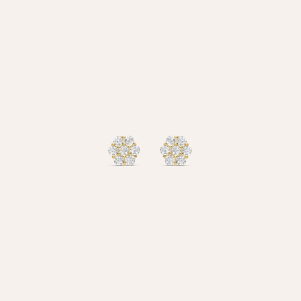 Orecchini Lobo Bon Ton Oro Giallo Cubic Zirconia - Orecchini a Lobo Donna | Stroili