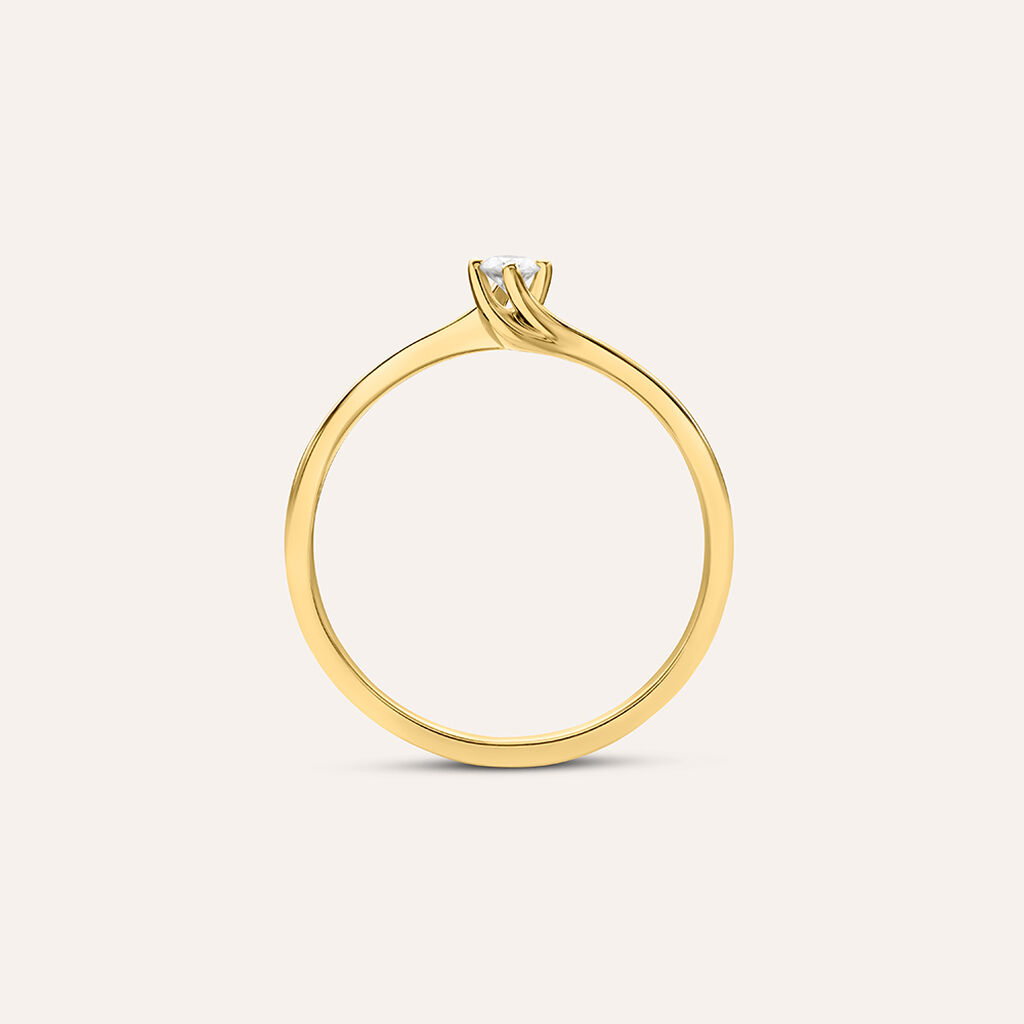 Anello Solitario Valentino Firmamenti Oro Giallo Diamante - Anelli con Pietre Donna | Stroili