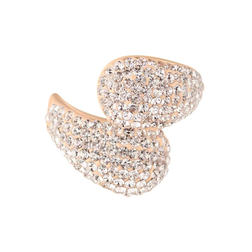 Anello Contrarie Lady Phantasya Acciaio Rosa Cristallo - Anelli con Pietre Donna | Stroili