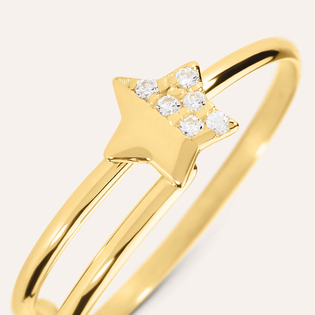 Anello Fantasia Mon Petit Oro Giallo Cubic Zirconia