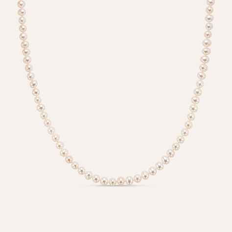 Collana Gabrielle Oro Bianco Perla D'Acqua Dolce - Collane Donna | Stroili