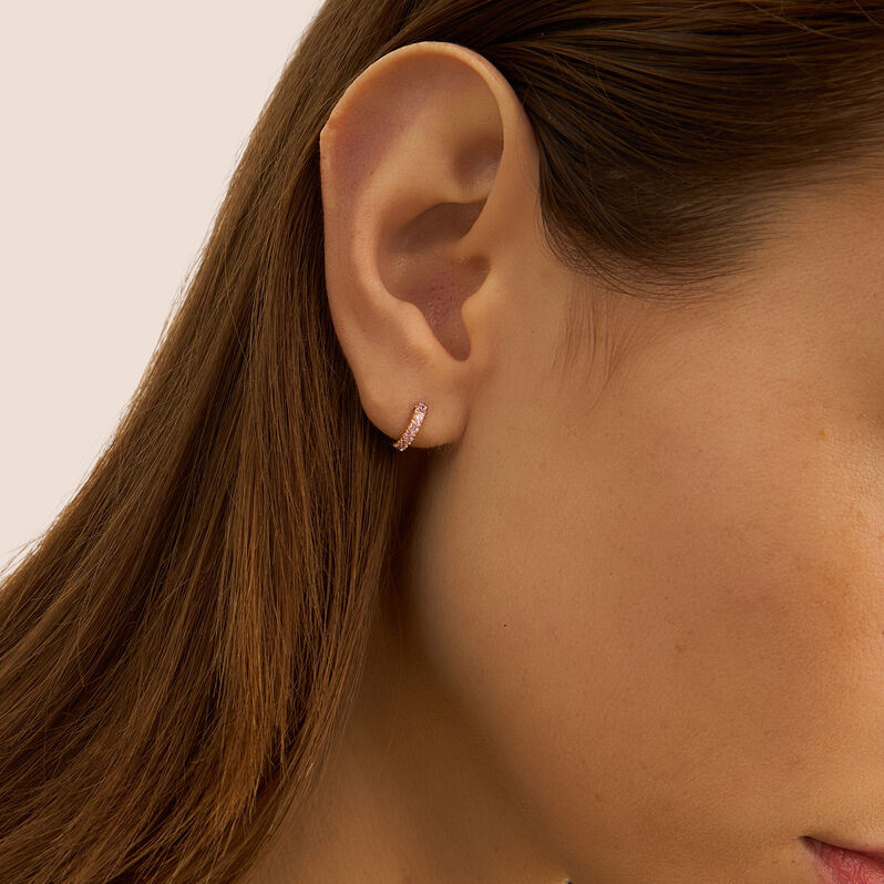 Orecchini A Cerchio Toujours Oro Giallo Cubic Zirconia - Orecchini a Cerchio Donna | Stroili