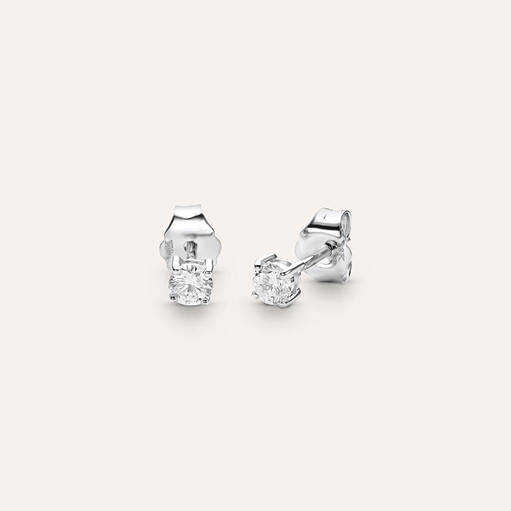 Orecchini Lobo Punto Luce Firmamenti Oro Bianco Diamante - Orecchini a Lobo Donna | Stroili