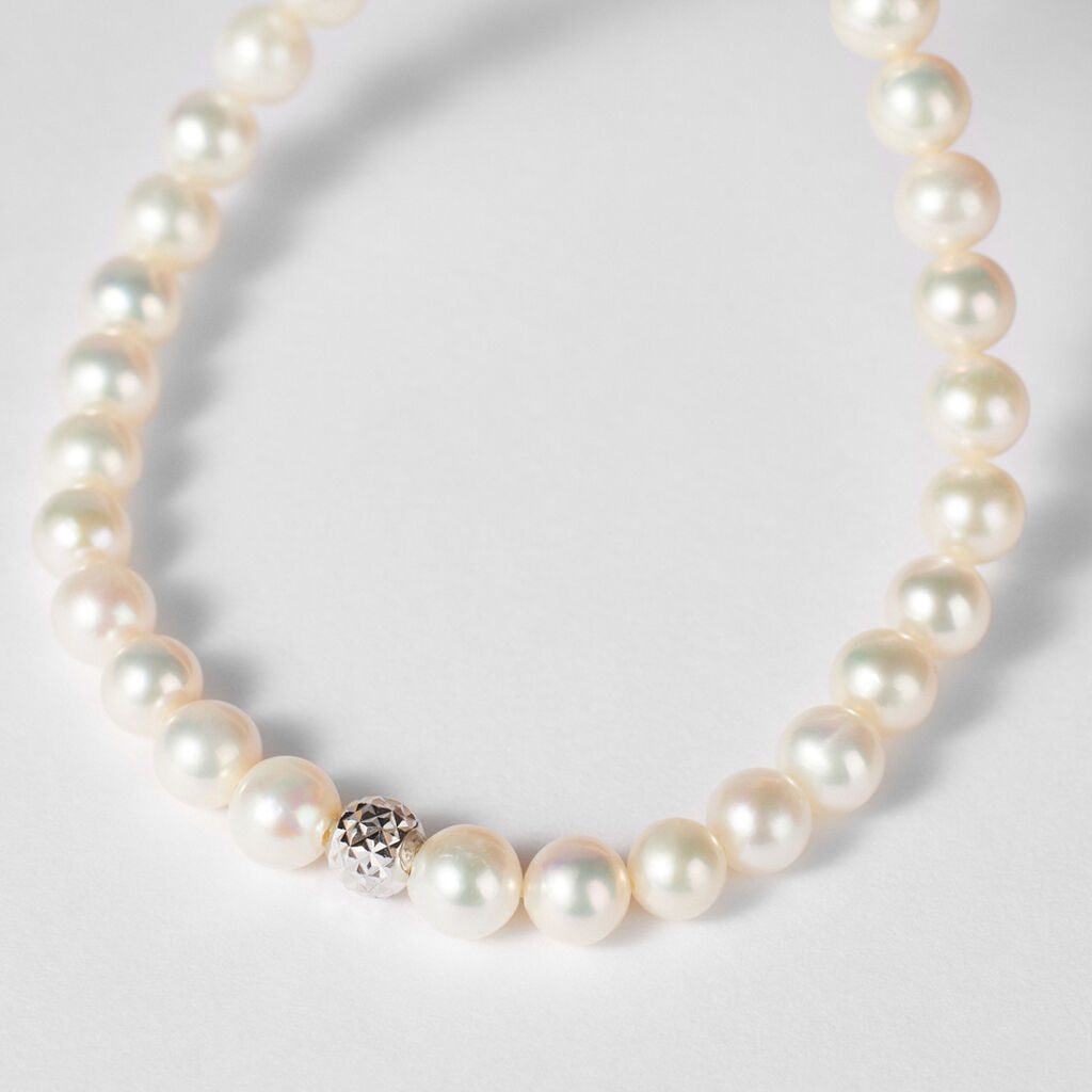 Bracciale Gabrielle Oro Bianco Perla D'Acqua Dolce