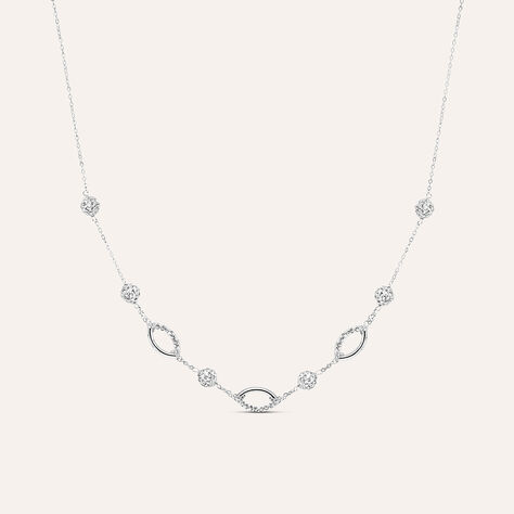Collana Christelle Oro Bianco Cristallo - Collane Donna | Stroili
