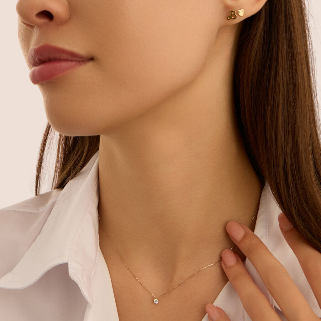 Collana Punto Luce Claire Oro Giallo Cubic Zirconia