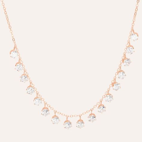 Collana Multi Punto Luce Romantic Shine Metallo Rosa Cristallo - Collane Punto Luce Donna | Stroili