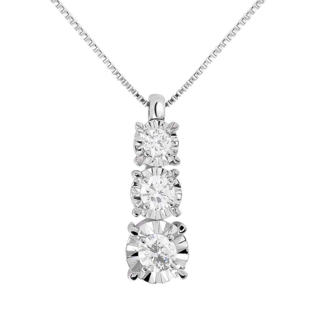 Collana Trilogy Diamotion Oro Bianco Diamante