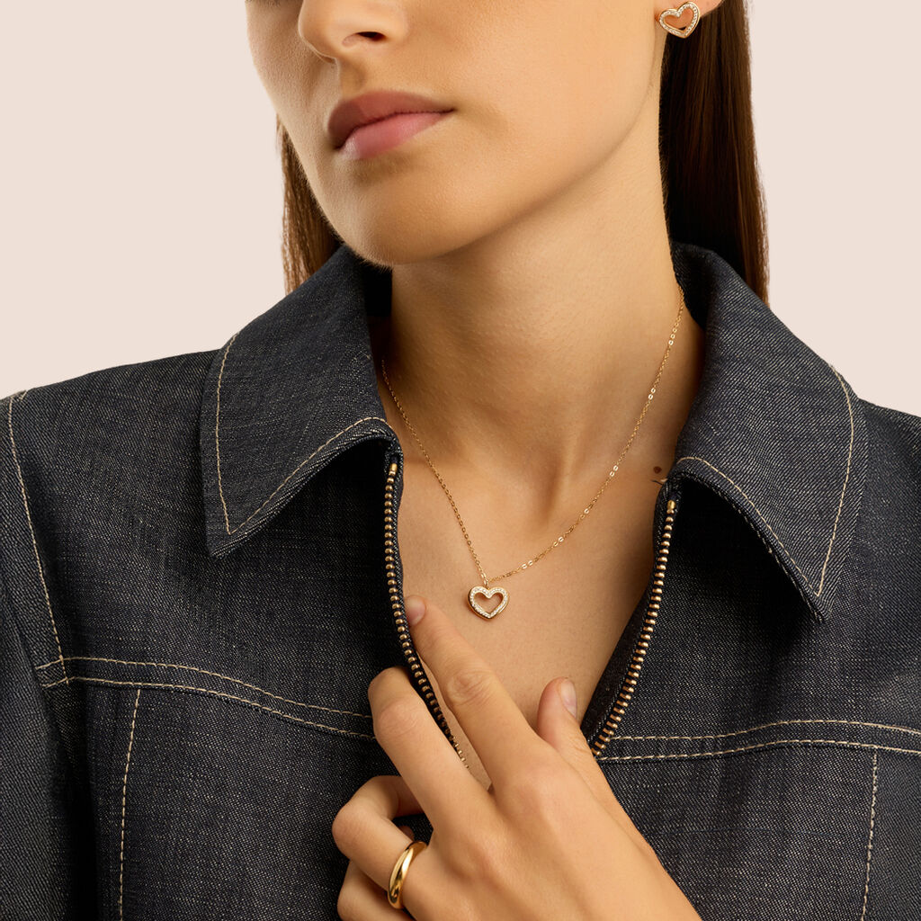 Orecchini Lobo Christelle Oro Giallo Cristallo