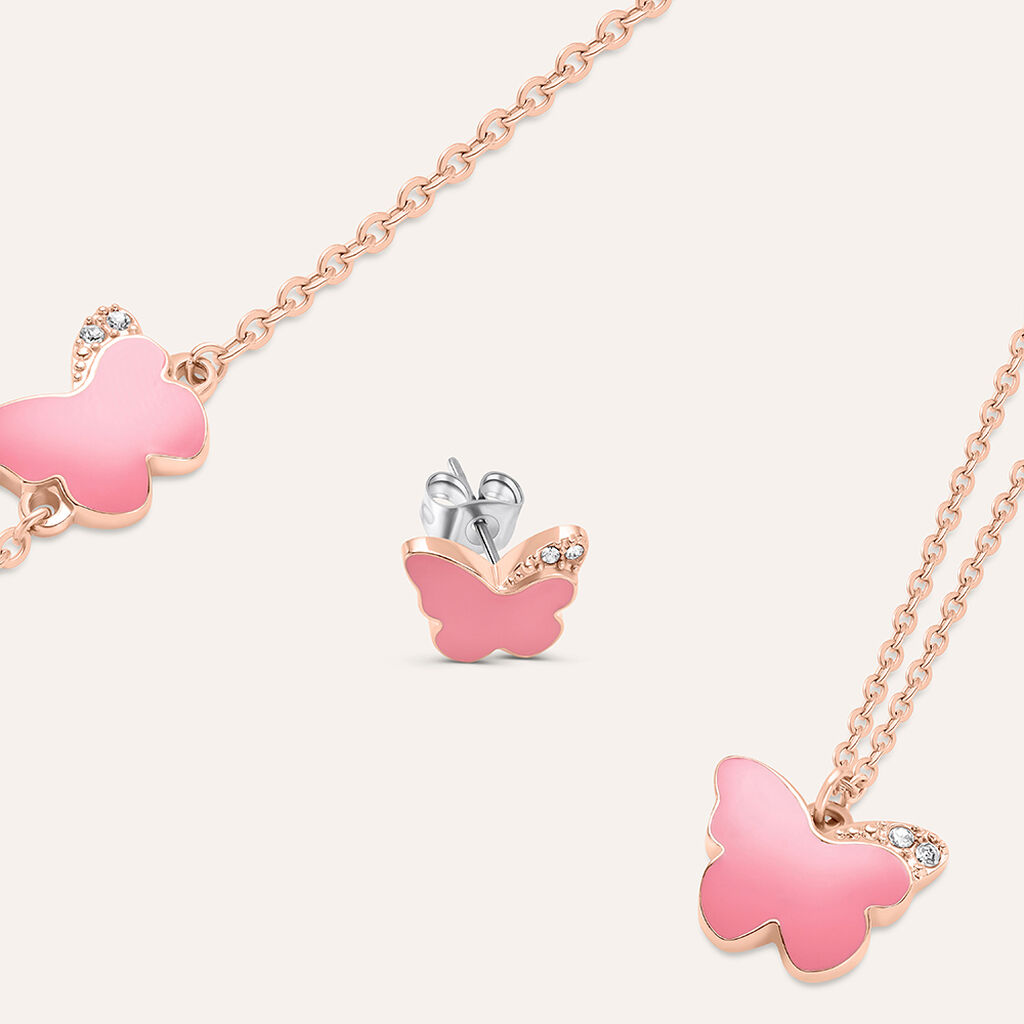 Bracciale Lady Sweet Acciaio Rosa Cristallo - Bracciali Donna | Stroili