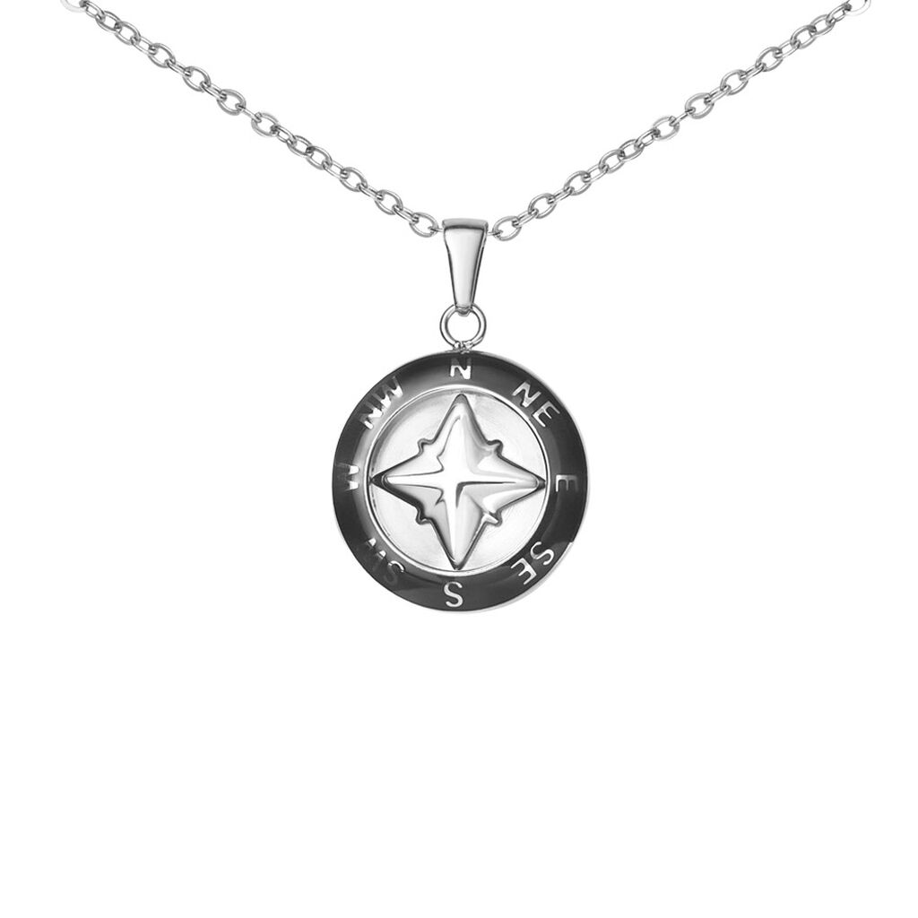 Collana Man Code Acciaio Bicolore Bianco / Nero Collana Man Code Acciaio Bicolore Bianco / Nero