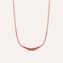 Collana Tennis Romantic Shine Metallo Rosa Cristallo