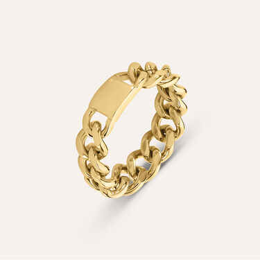 Anello Fascia Radiance Acciaio Dorato